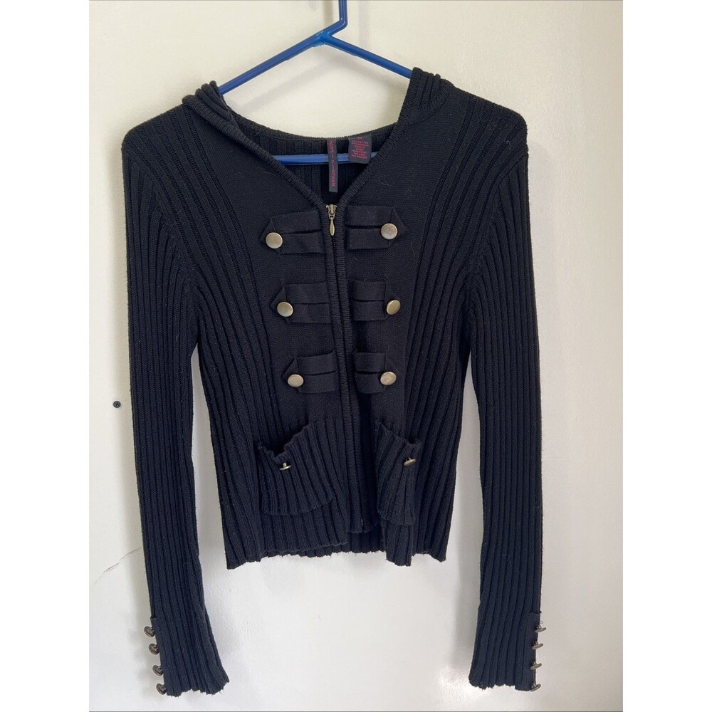 Heart-n-Crush Ribbed Knit Cropped Steampunk‎ Women’s Sweaters Size Medium